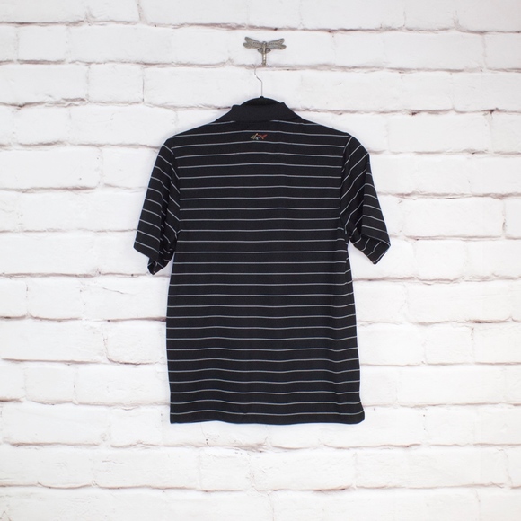 Greg Norman Tasso Elba Black White Play Dry Polo M - Picture 6 of 8